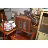 A mahogany Edwardian corner cabinet