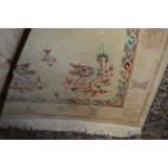 An approx 6'4" x 4' Chinese wall rug