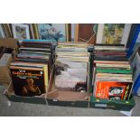 Three boxes of LPs