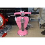 A novelty table lamp in the form of a Lambretta (2