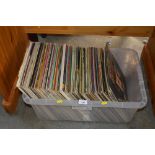 A box of various LP's