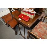 A mahogany side table