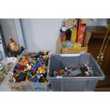 Three boxes of various Lego