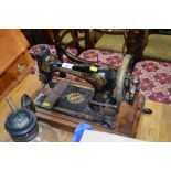 A Singer hand sewing machine