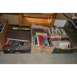 Three boxes of various books