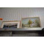 A pencil signed photographic print together with a