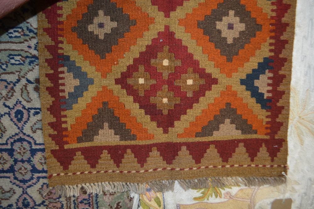 An approx. 3'3" x 2' Maimana Kelim rug