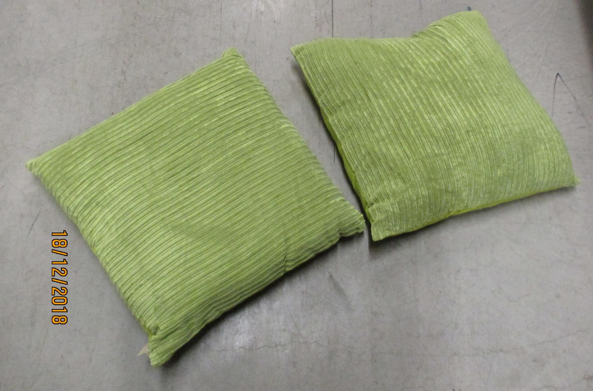 12 x Sainsbury's TU corded green cushions