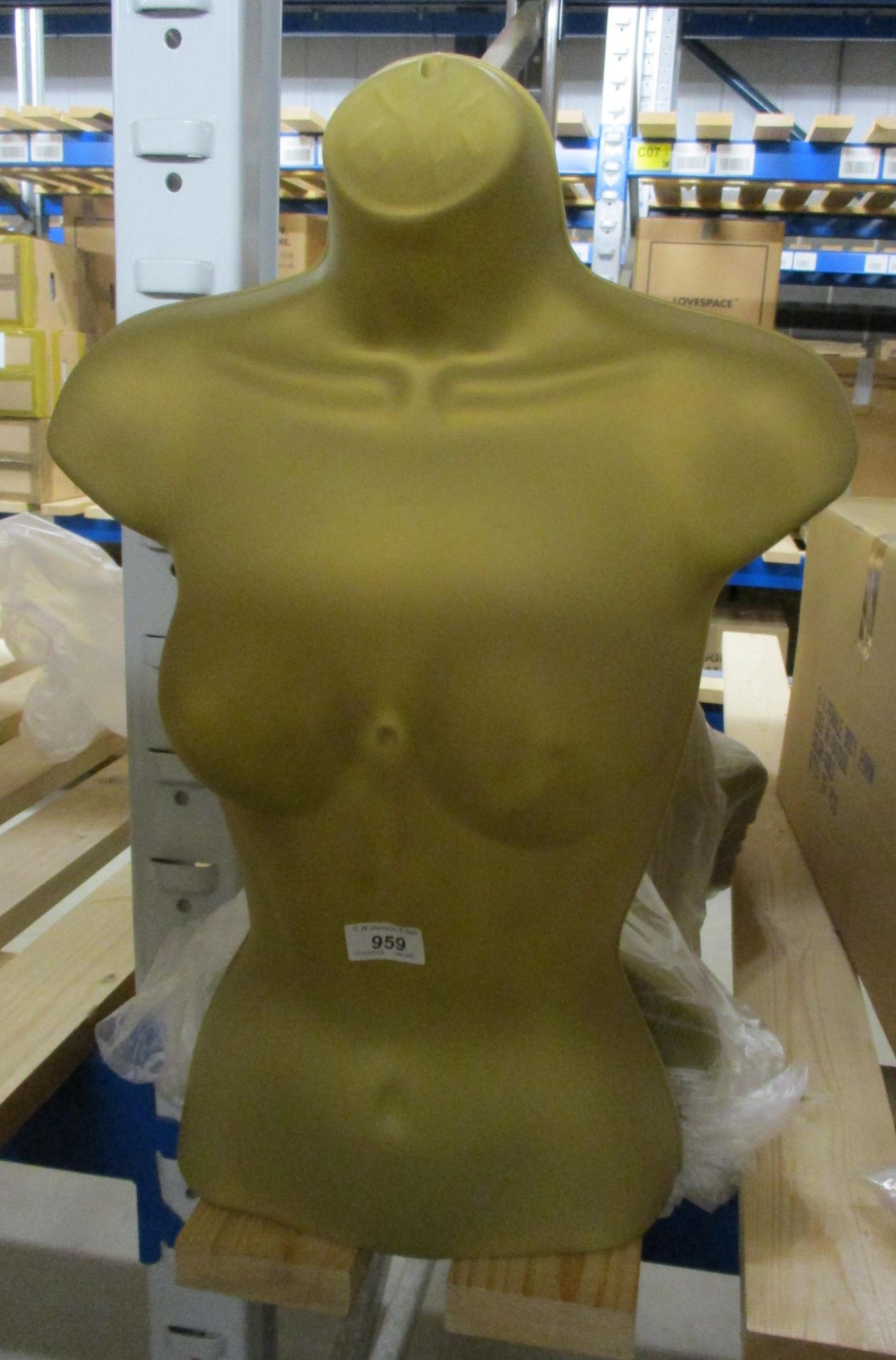 6 x wall hung female torso mannequins