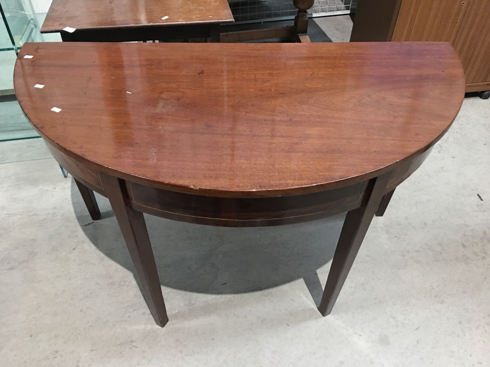 A mahogany half moon side table, - Image 2 of 2