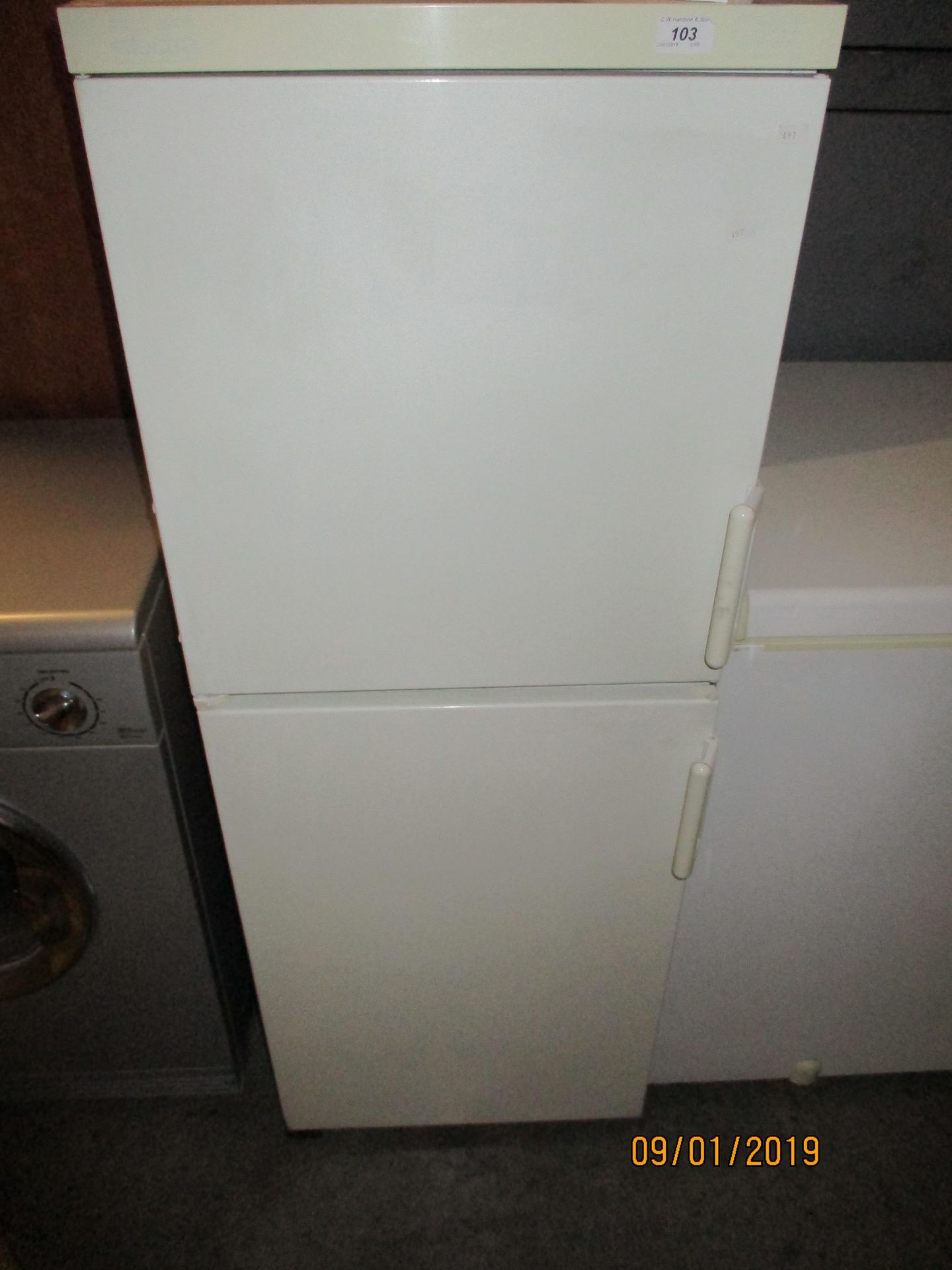 A Electra white upright fridge/freezer