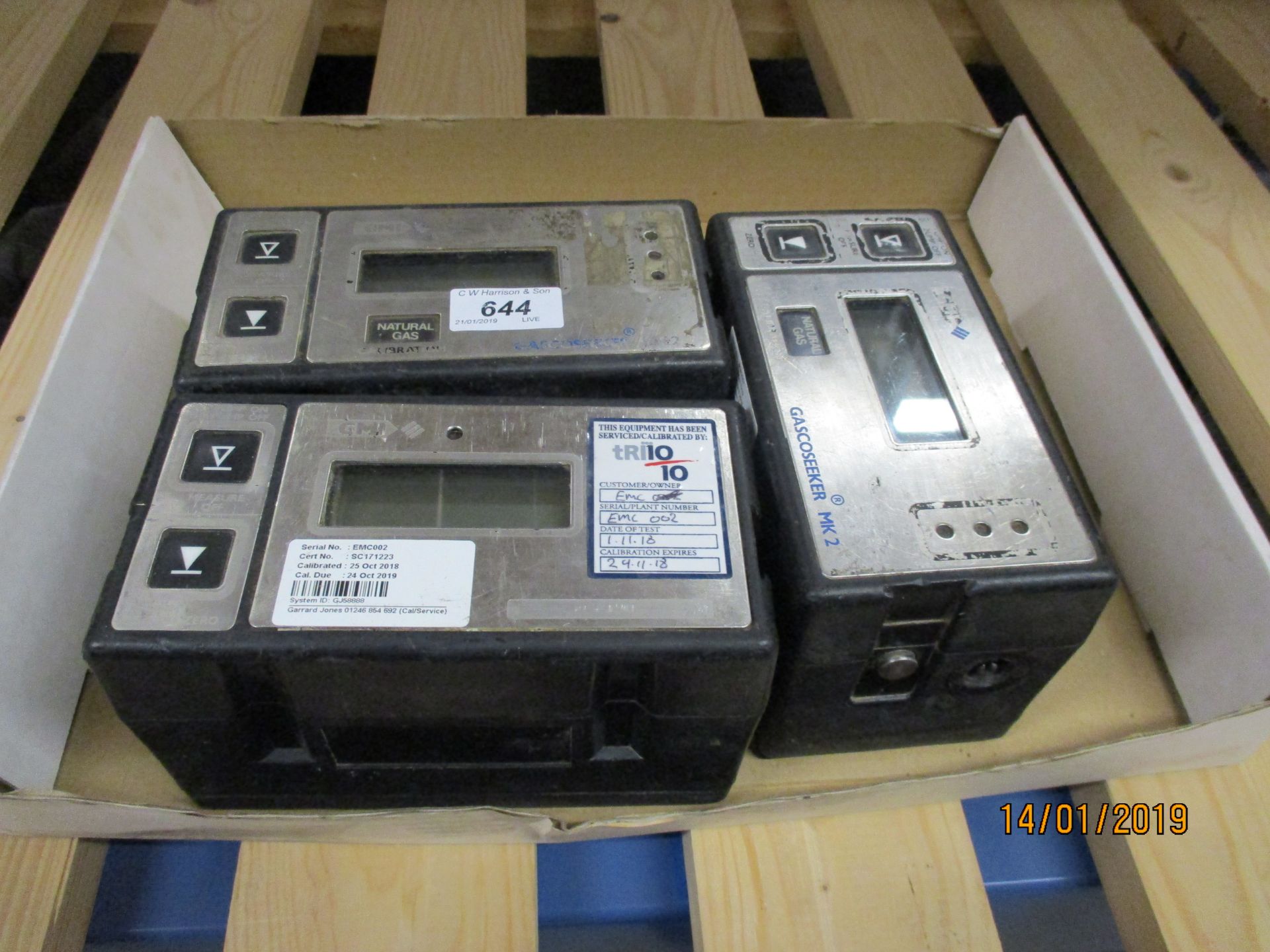 4 x Gascoseeker MK2 gas measurement readers