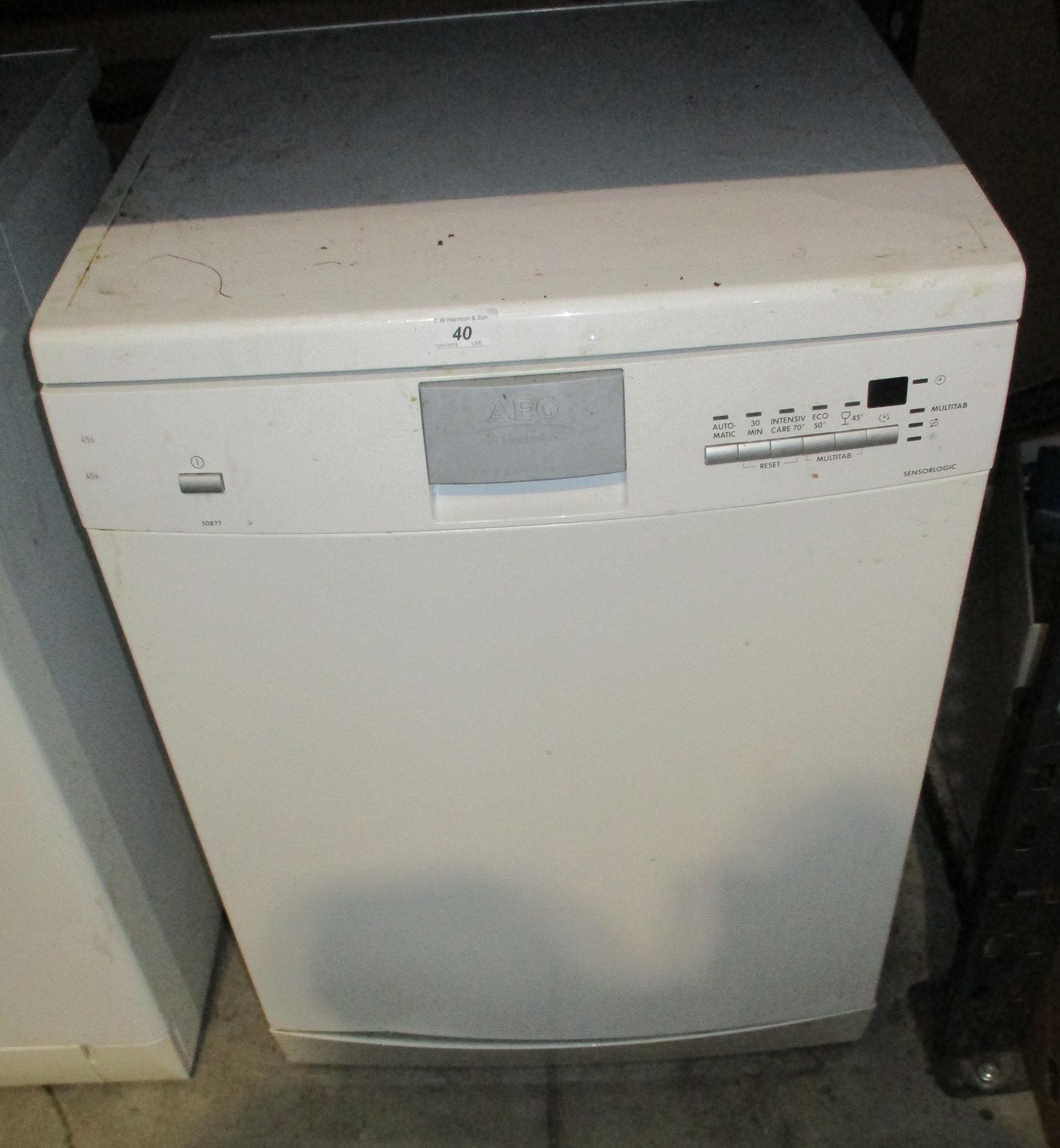 An AEG dishwasher