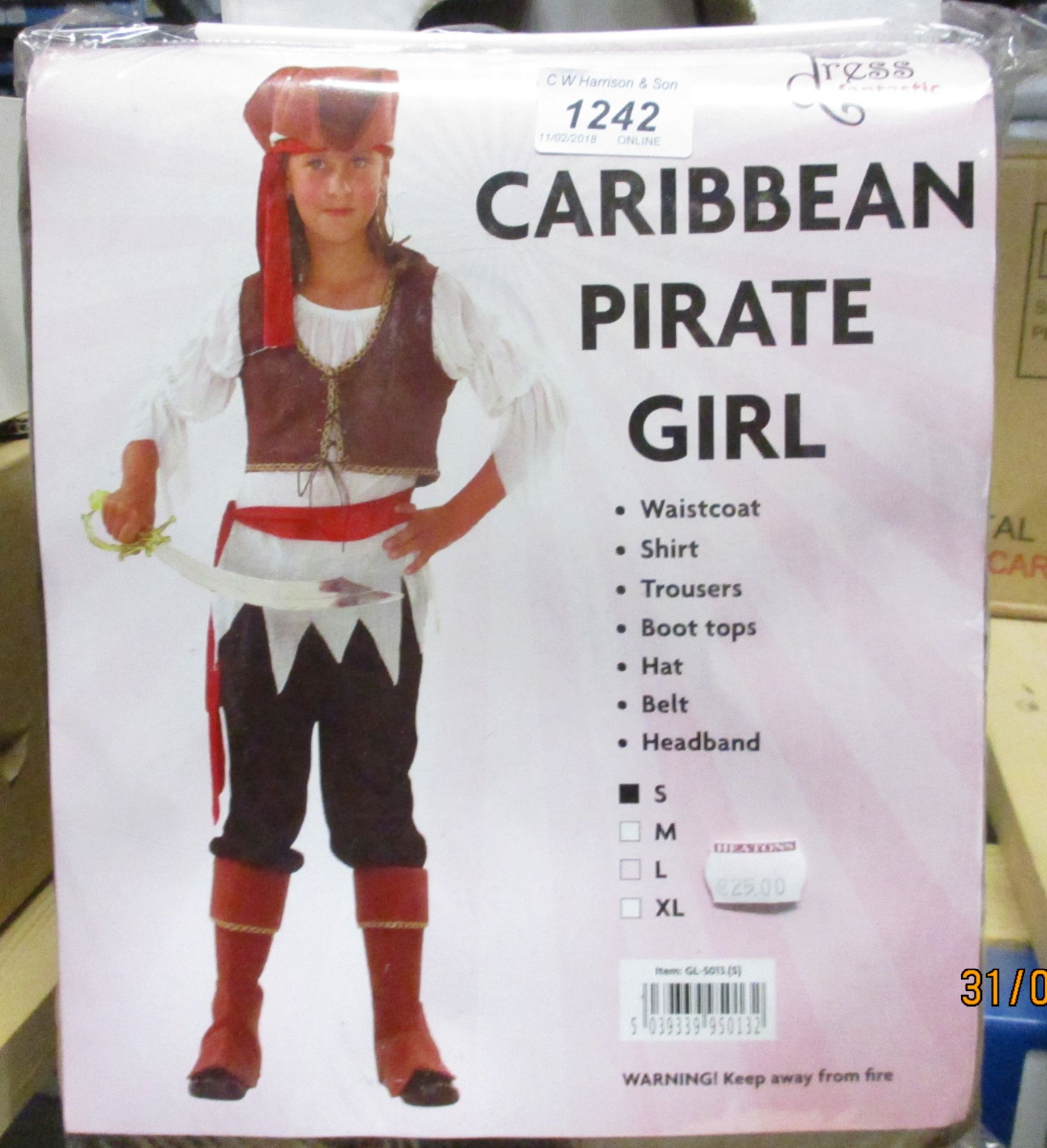 10 x Dress Fantastic children's pirate costumes (all sizes) - box not included