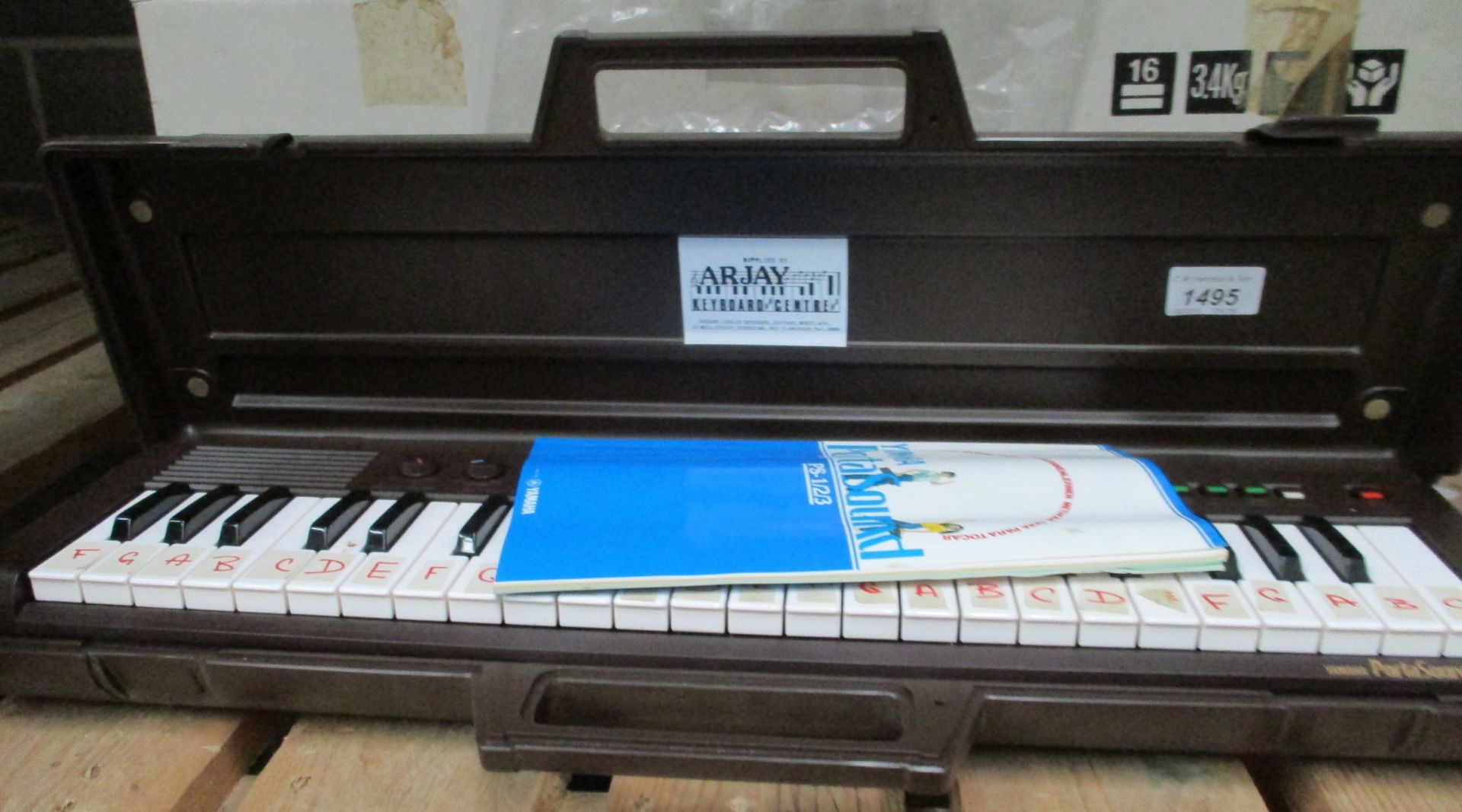 A Yamaha Portasound electronic keyboard