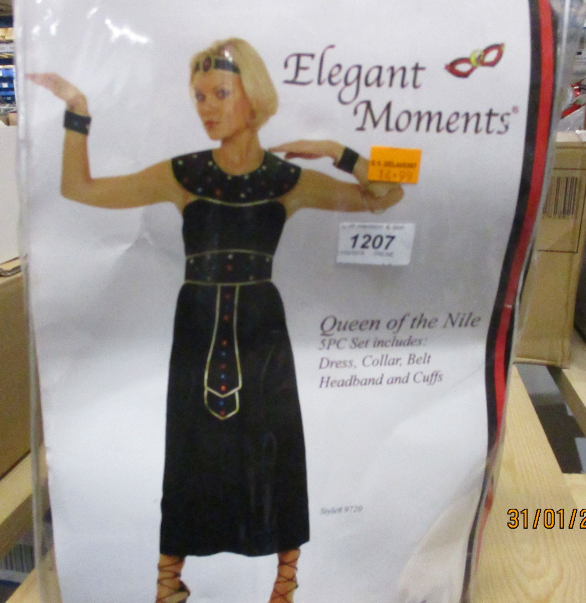 13 x Elegant Moments ladies Queen of the Nile fancy dress costumes (9 x size XXL and 4 x size XL) -