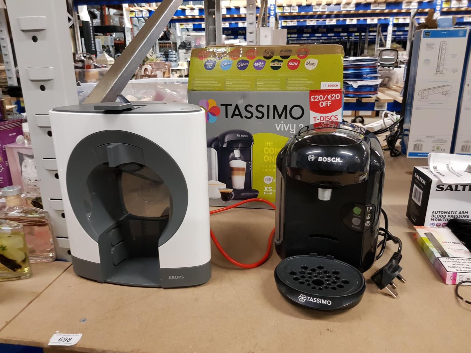 (1x) Bosch Tassimo Vivy 2 Coffee Machine & (1x) Nescafe Dolce Gusto Coffee Machine