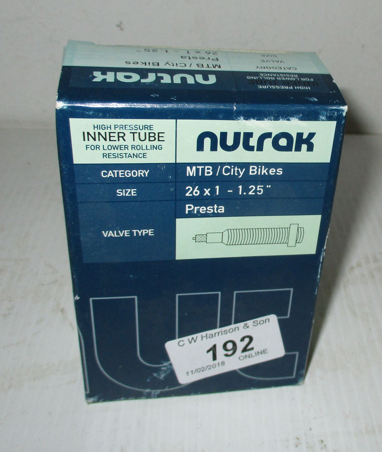 5 x Nutrak 26" x 1 Presta inner tubes
