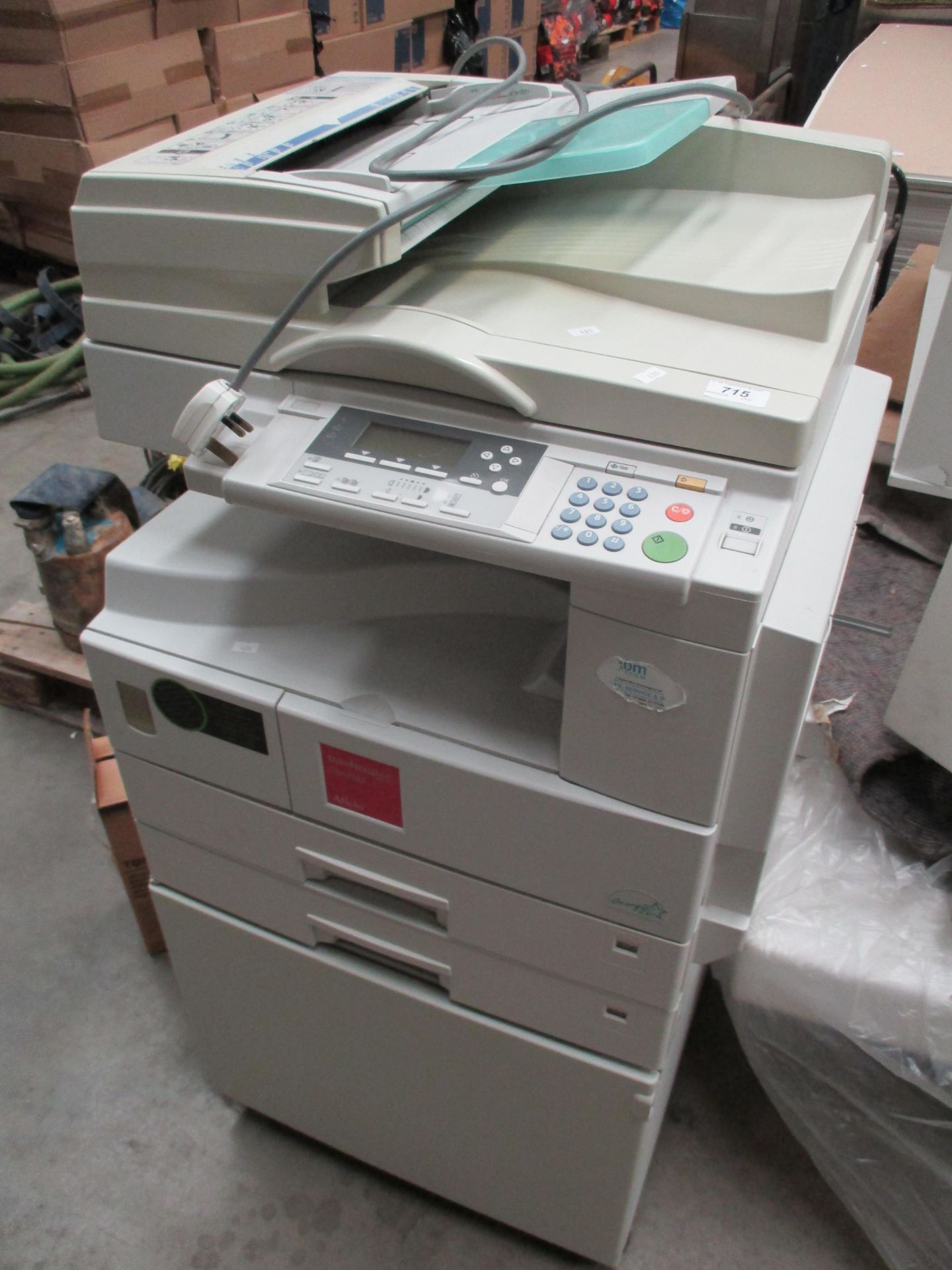 An Aficio Nashuatec DSM618D mobile photocopier