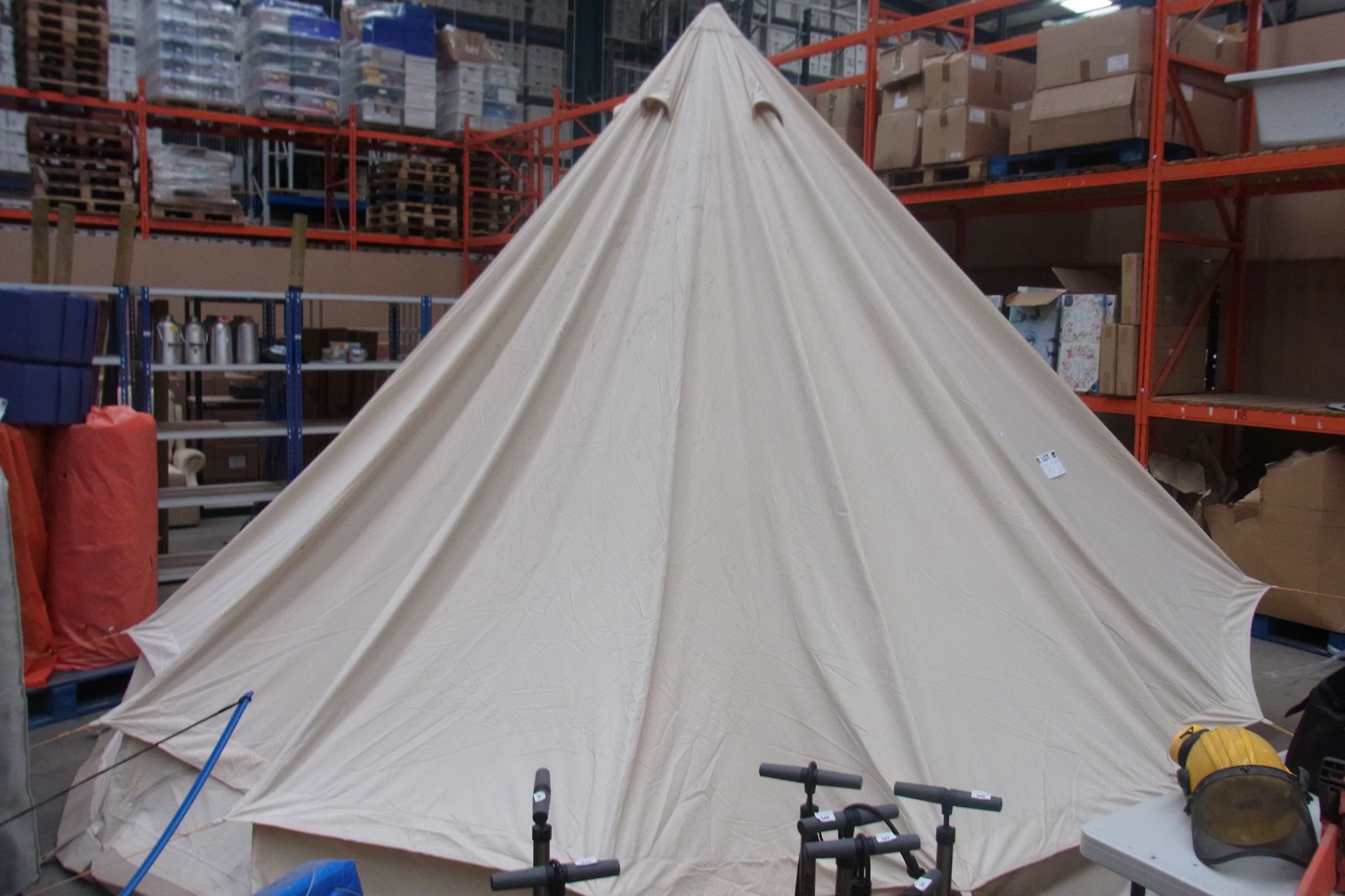 A Soul Pad 4m light beige teepee comprising tent with poles,