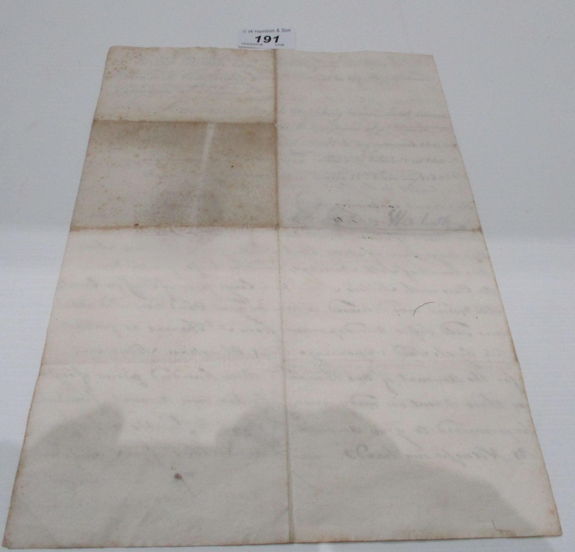 An interesting and intriguing Affidavit written aboard ship in 1785 concerning the affairs of it's - Image 3 of 6