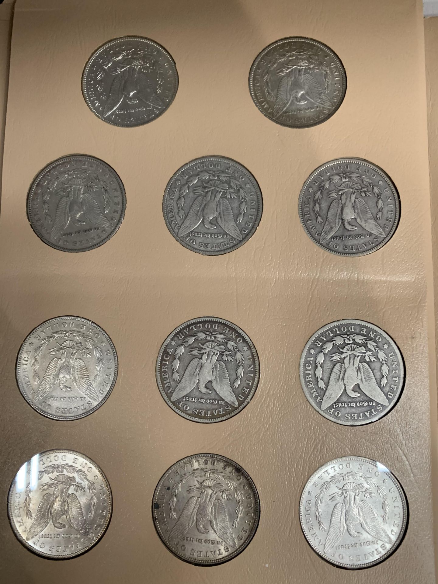 Morgan silver dollar complete date set 1878-1904 - 28 coins including rare dates 1893 and 1895 - Image 7 of 10
