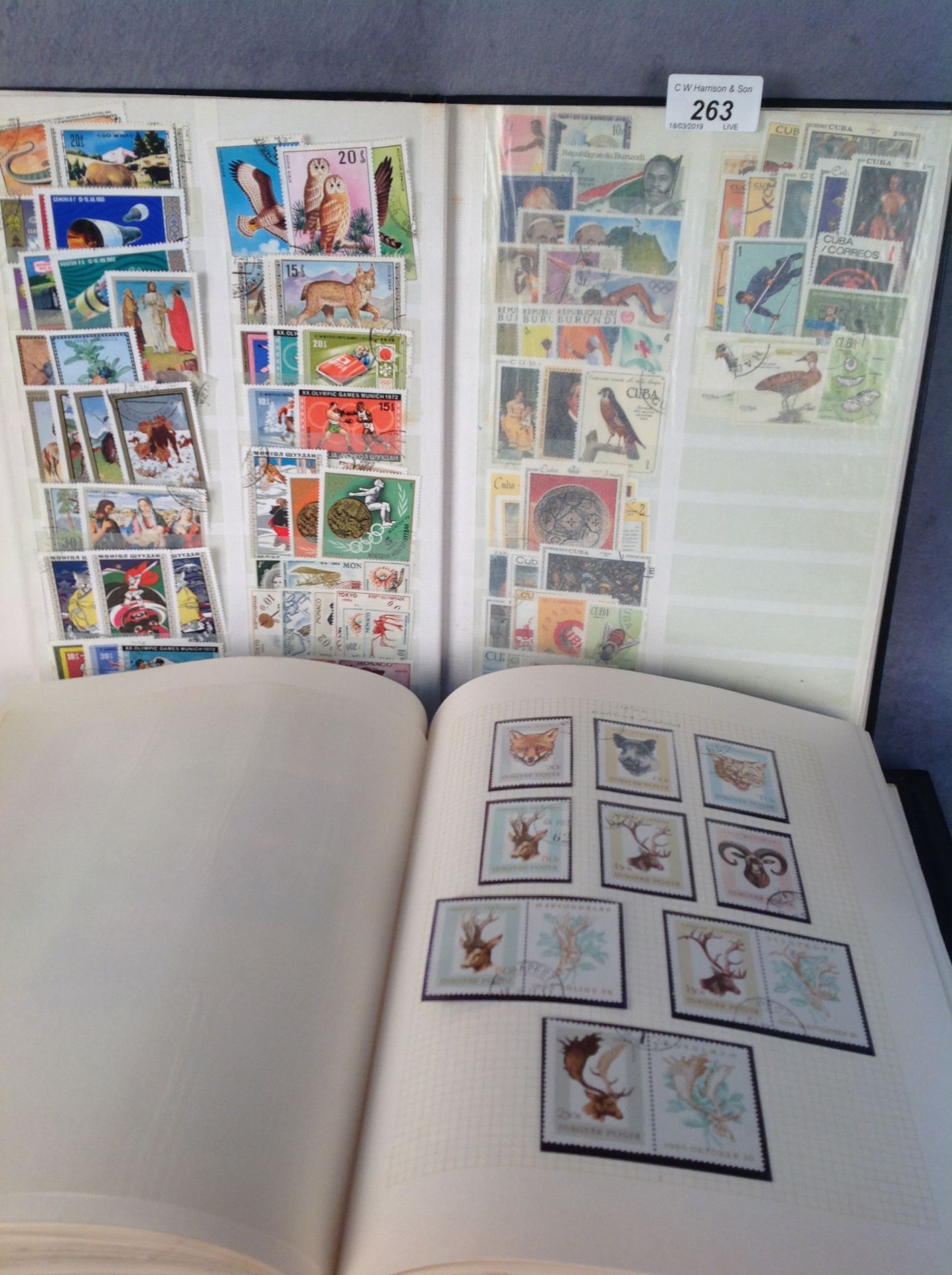 Two stamp albums,