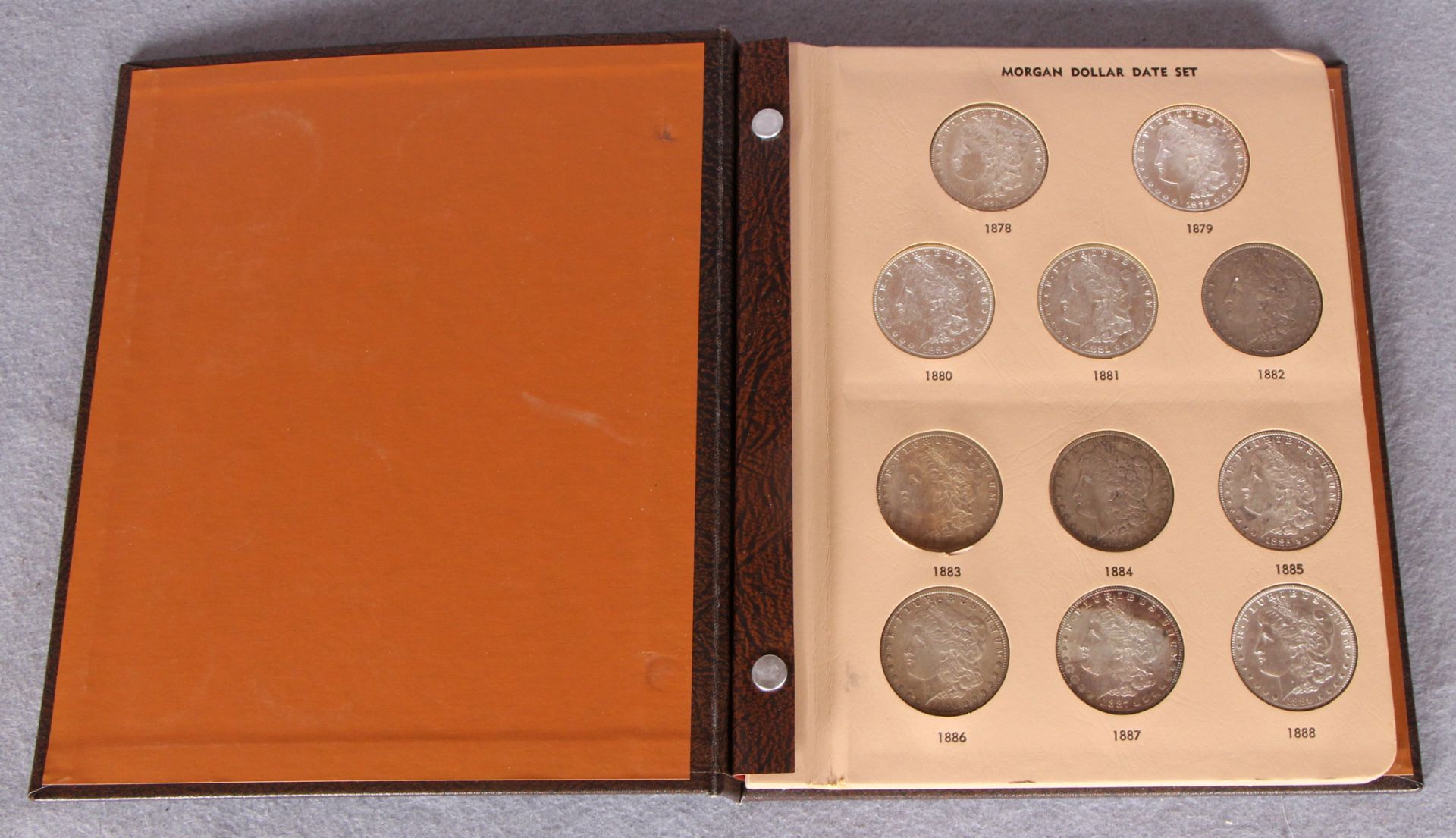 Morgan silver dollar complete date set 1878-1904 - 28 coins including rare dates 1893 and 1895