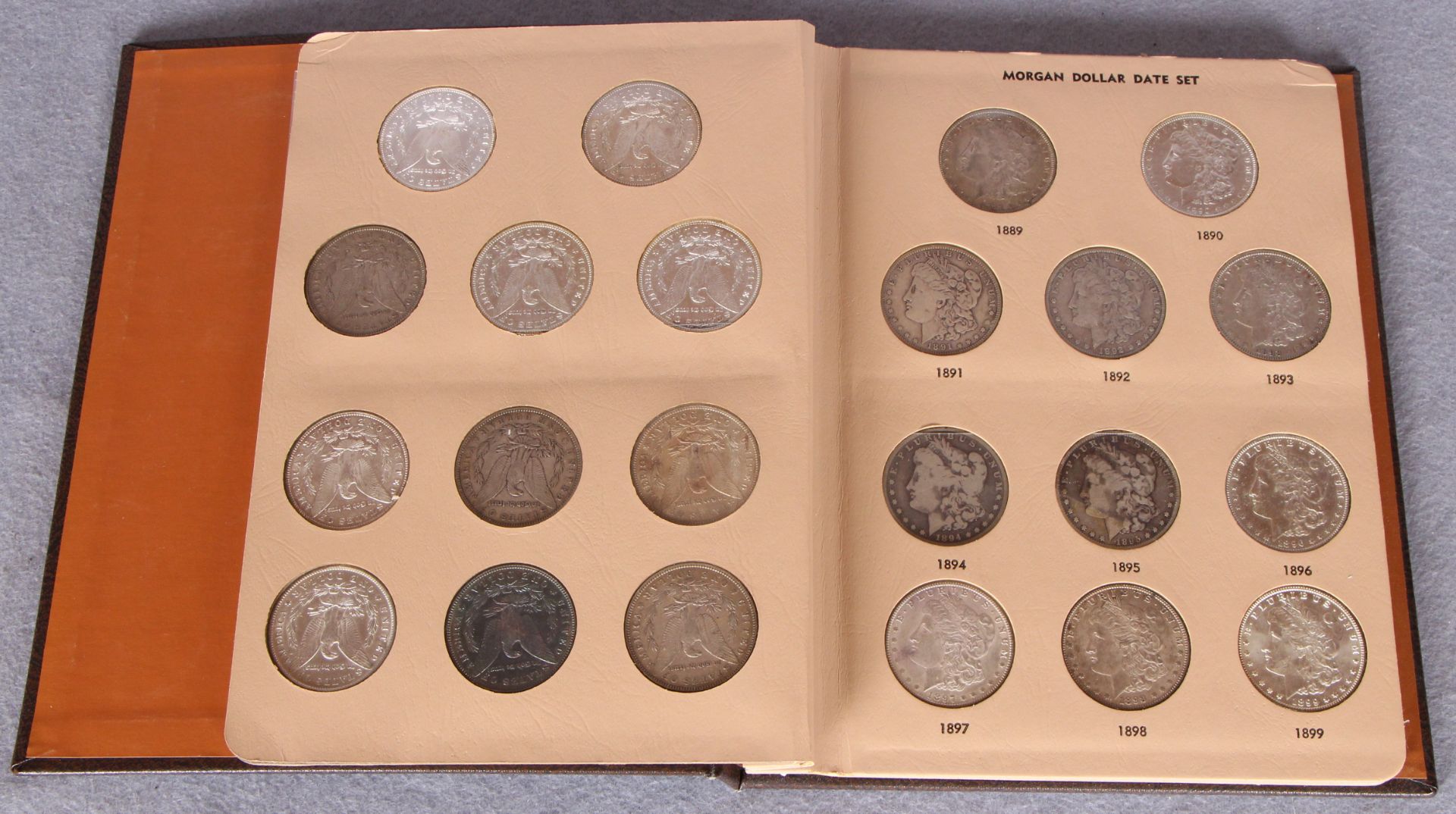 Morgan silver dollar complete date set 1878-1904 - 28 coins including rare dates 1893 and 1895 - Image 2 of 10