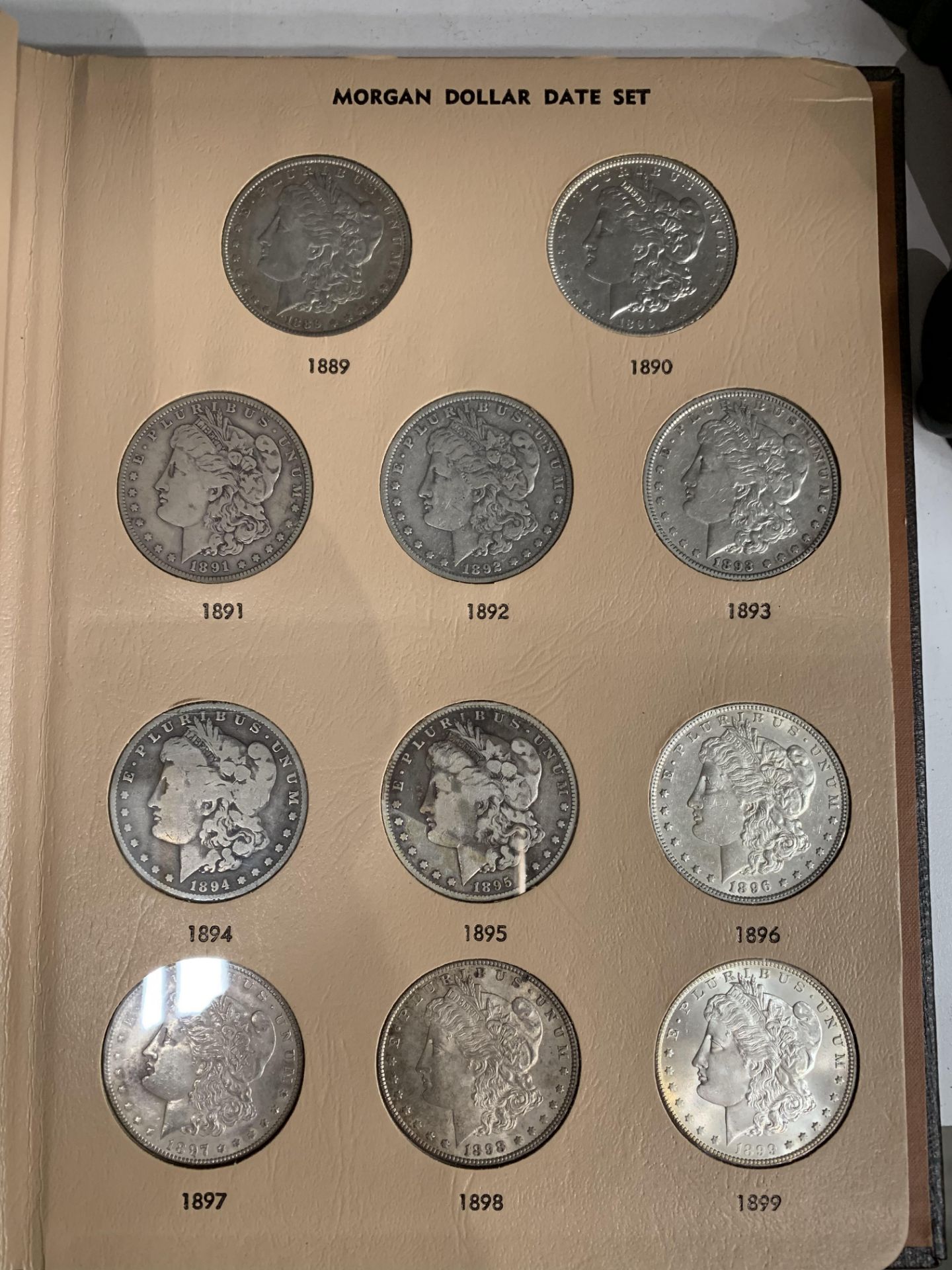 Morgan silver dollar complete date set 1878-1904 - 28 coins including rare dates 1893 and 1895 - Image 6 of 10