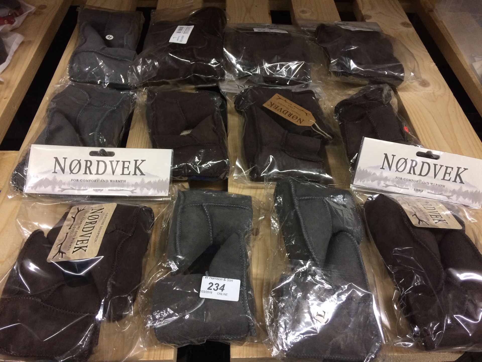 12 x assorted pairs of children's sheepskin boots by Nordvek