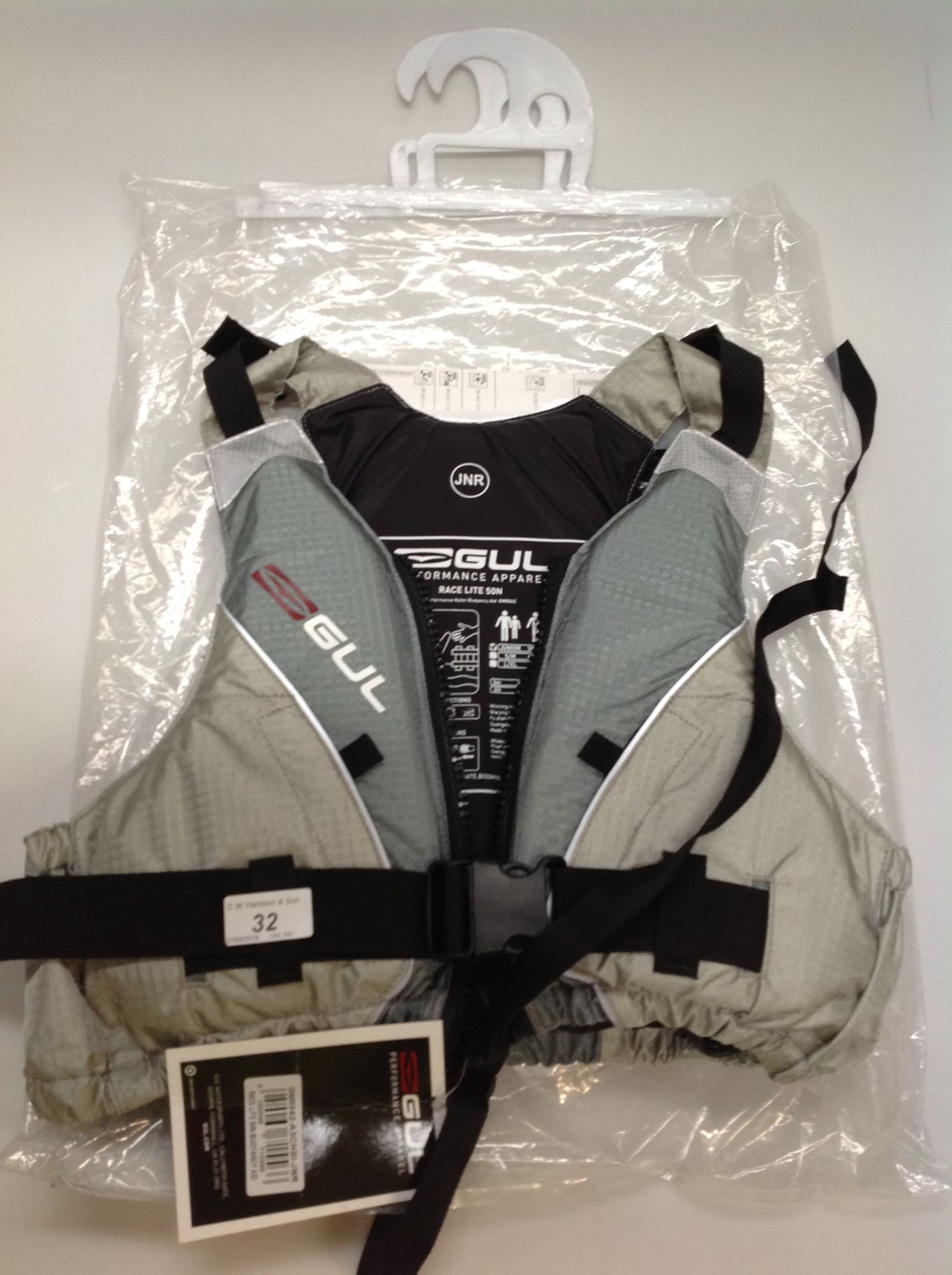 Gul Race Lite 5ON buoyancy aid in silver - size junior