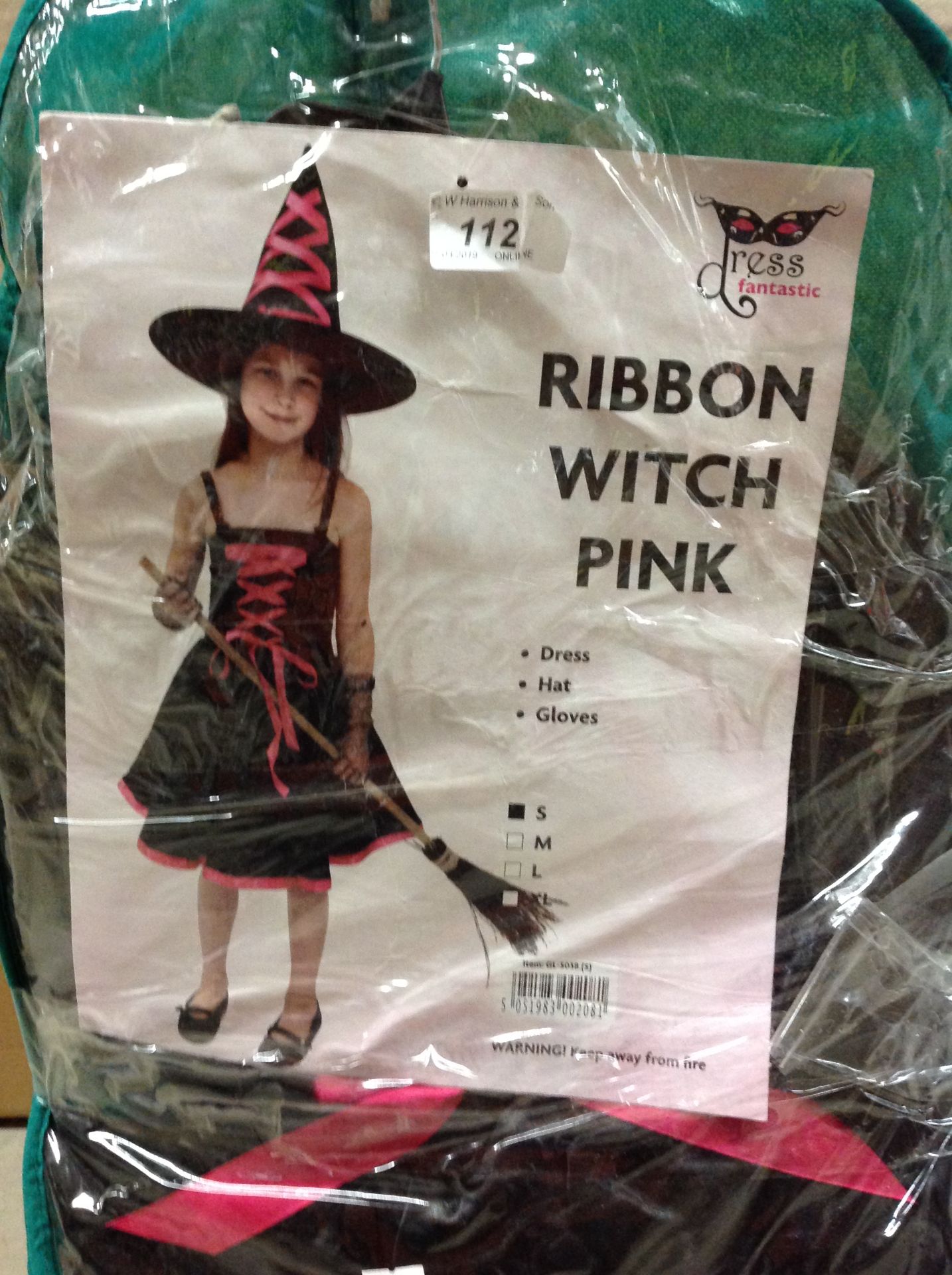 12 x Dress Fantastic children's pink ribbon witch fancy dress costumes size S - please note blue