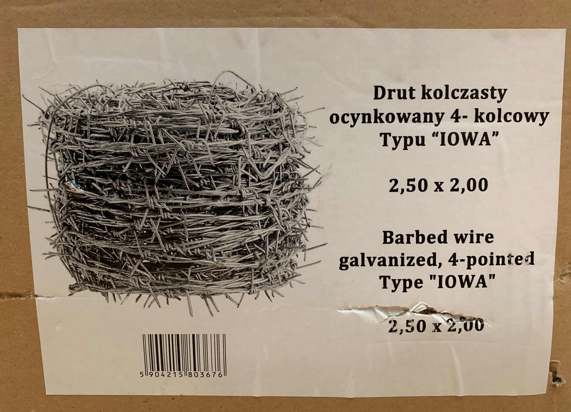 20 x boxes of barbed wire - each box containing a 2,50 x 2, - Image 2 of 4