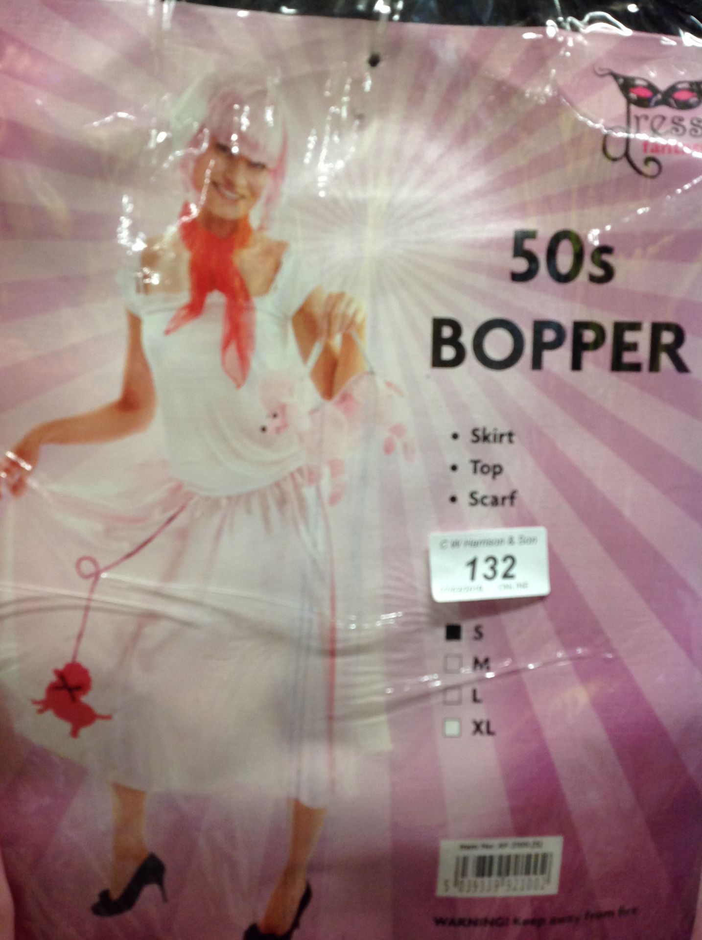 10 x Dress Fantastic adults 50's bopper costumes size S - please note blue crates are not included