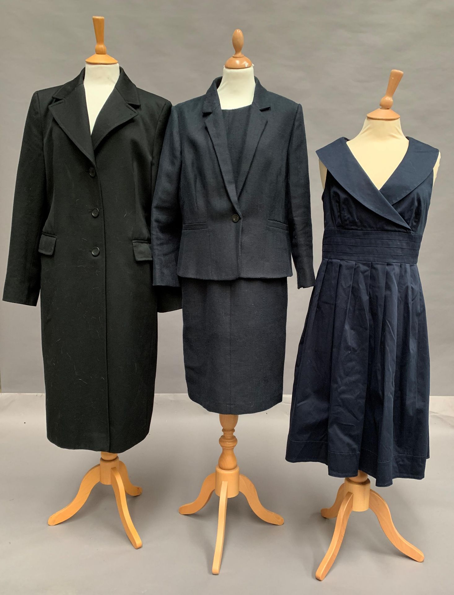 Navy blue Calvin Klein dress size 12, Hobbs navy dress and matching jacket,