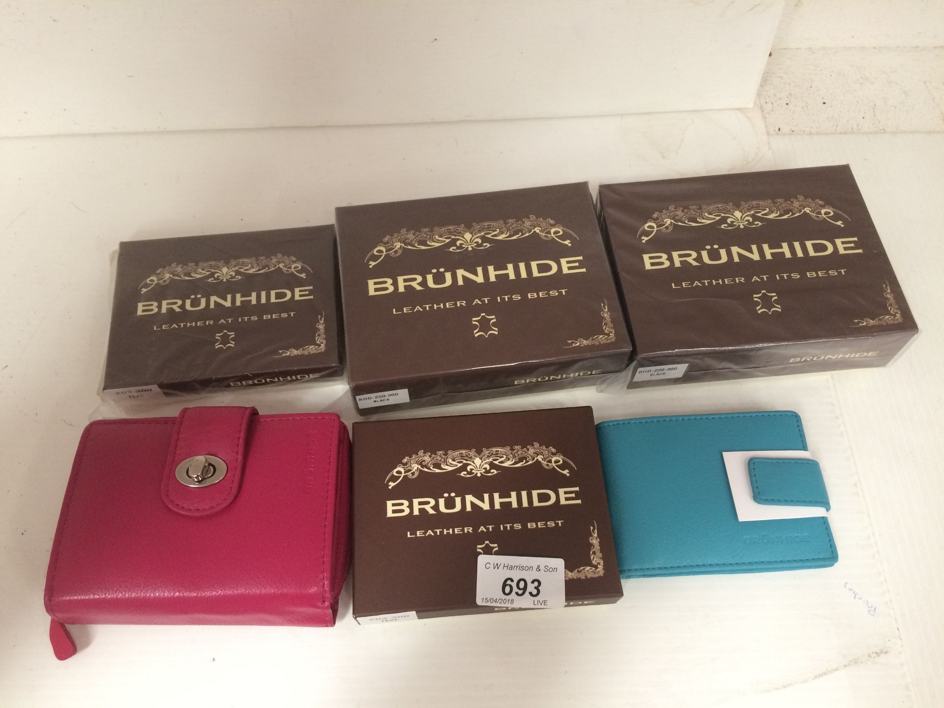 50 x assorted leather purses by Brunhide