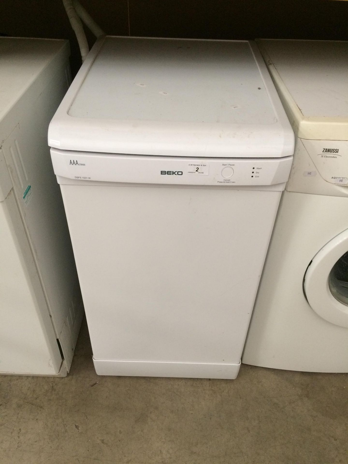 A Beko DSFS 1531W dishwasher