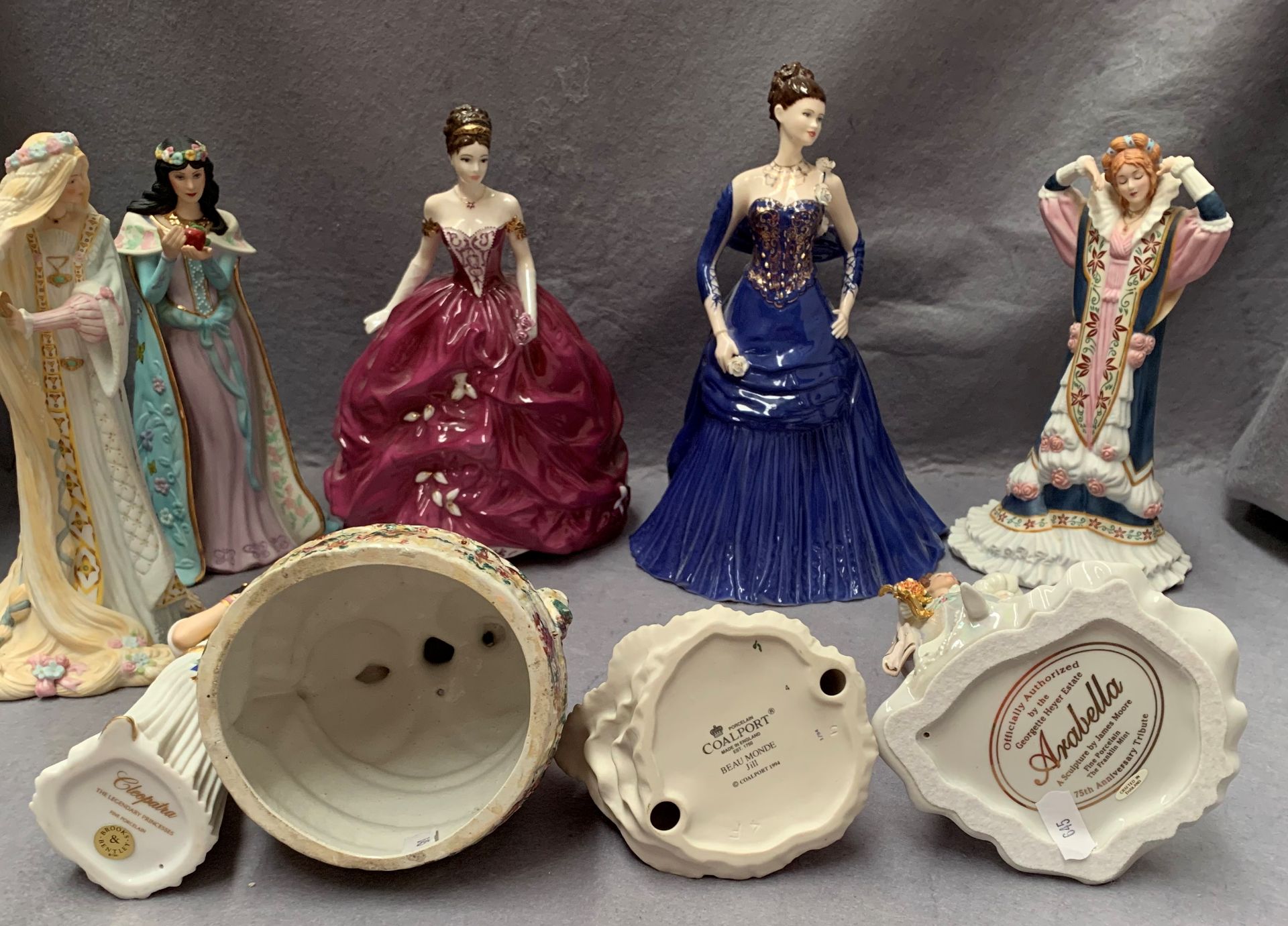 Nine figures of ladies - Coalport 'A Royal Engagement', - Image 3 of 5