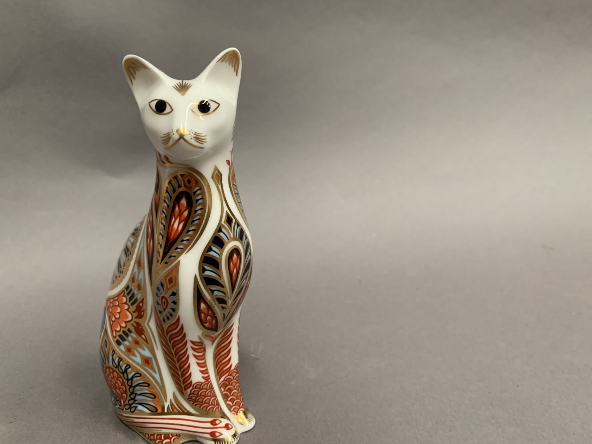 Royal Crown Derby paperweight modelled as a cat, LX, - Image 3 of 3