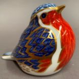 Royal Crown Derby paperweight modelled as a robin, LVI,