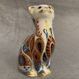Royal Crown Derby paperweight modelled as a cat, LIX,