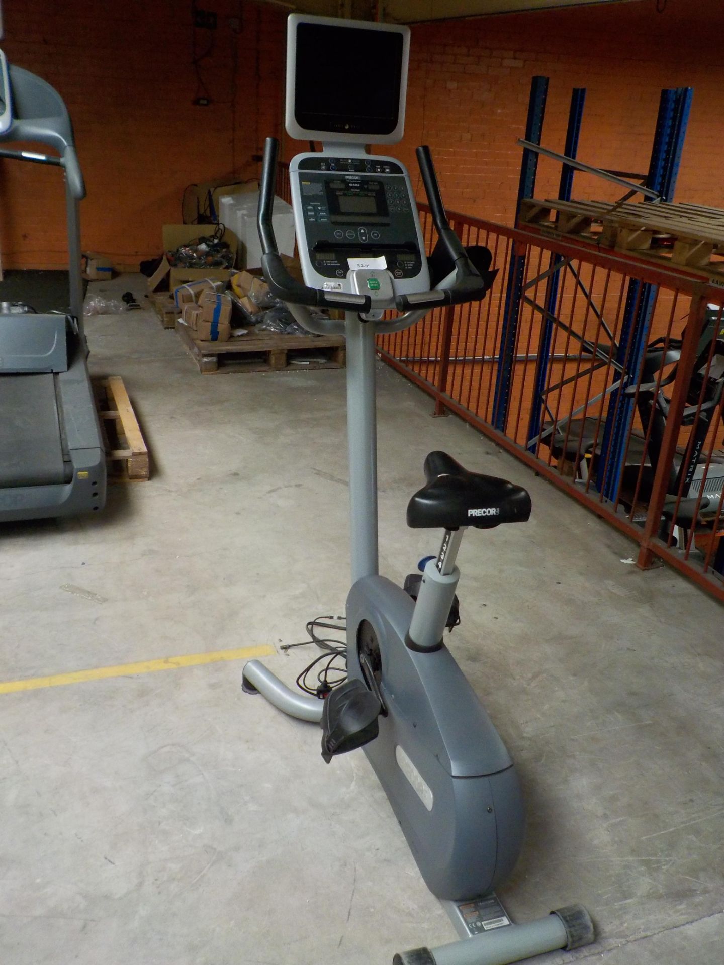 PRECOR UPRIGHT CYCLE - C842i (WITH TV) serial number AGJZJ14090001 (resistance button not