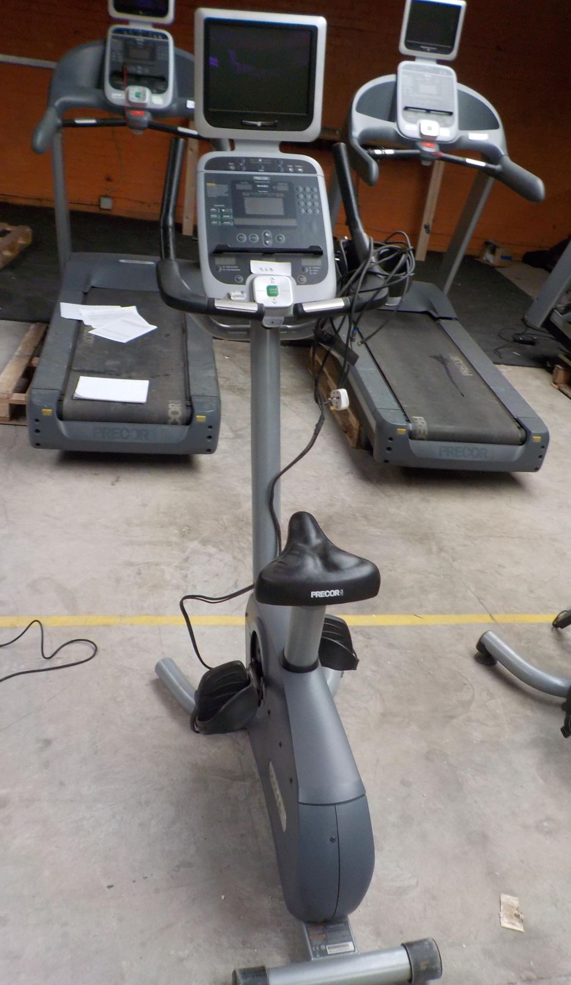 PRECOR UPRIGHT CYCLE - C842i (WITH TV) serial number AGJZJ20090003 (seat pin missing) *PLEASE NOTE