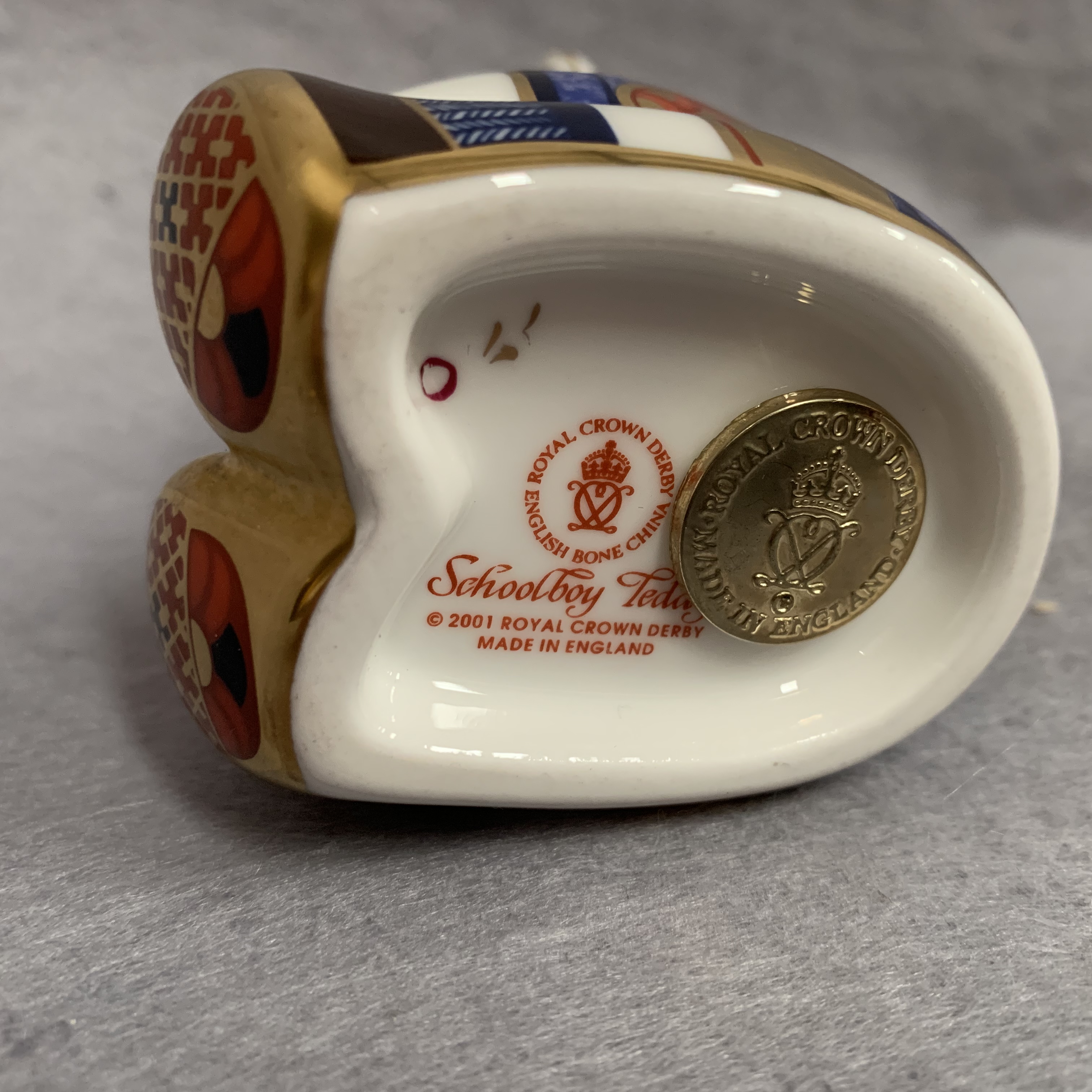 Royal Crown Derby paperweight modelled as Schoolboy Teddy 2001, - Image 3 of 3