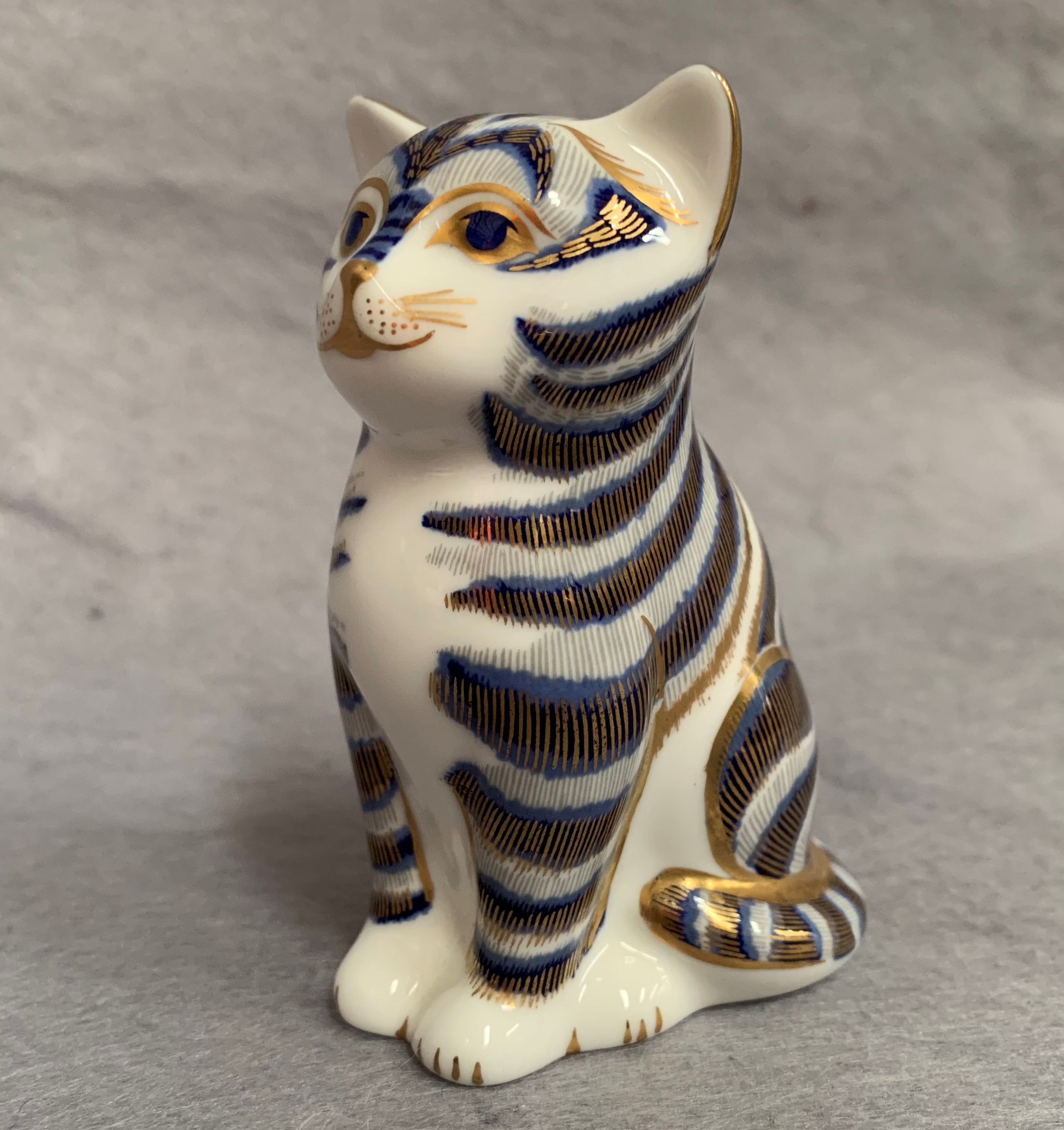 Royal Crown Derby paperweight modelled as a cat, LVII,