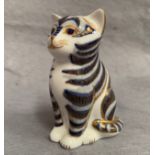Royal Crown Derby paperweight modelled as a cat, LVII,
