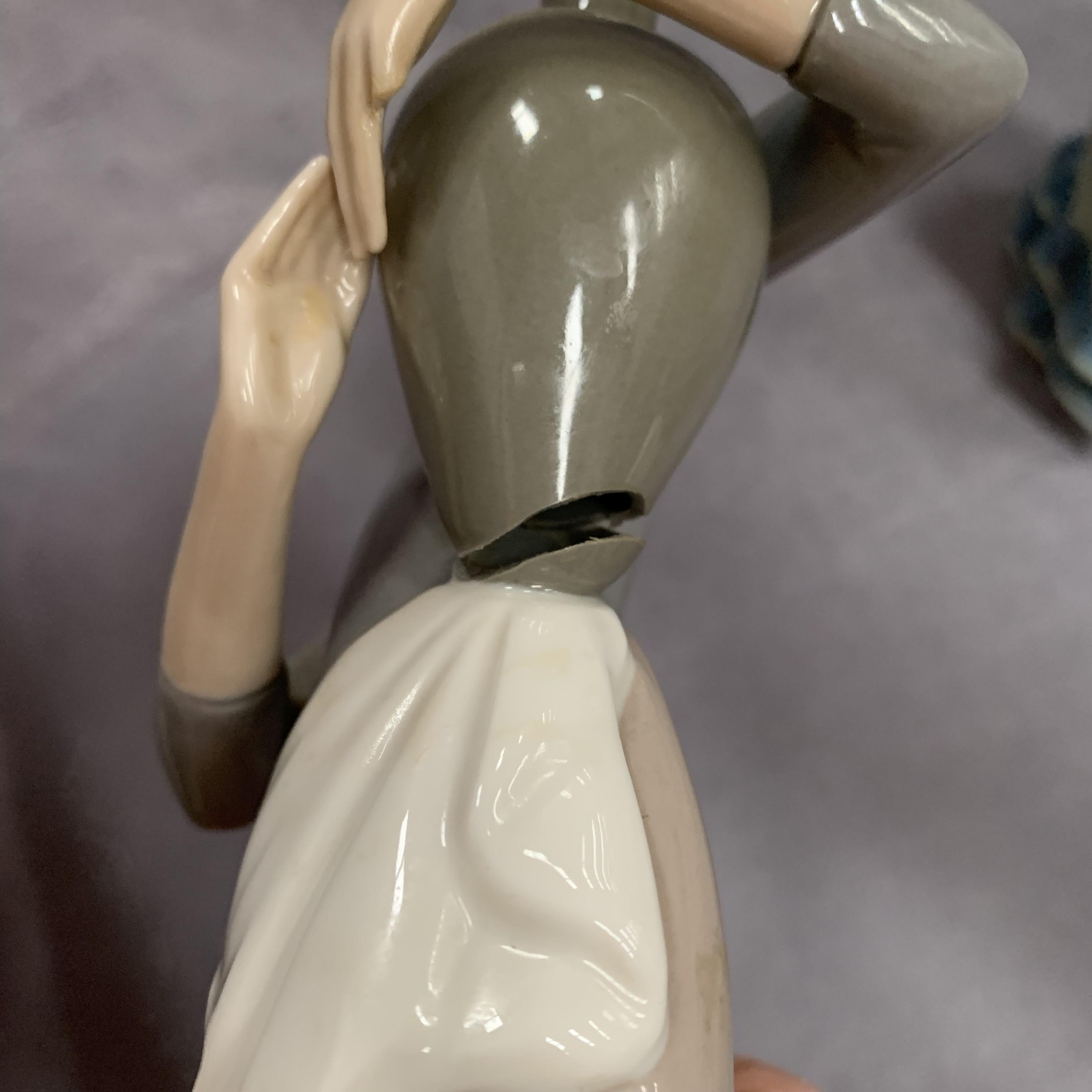 Four Lladro and one Nao figure - balloon carrier, two dancing children, - Image 6 of 6