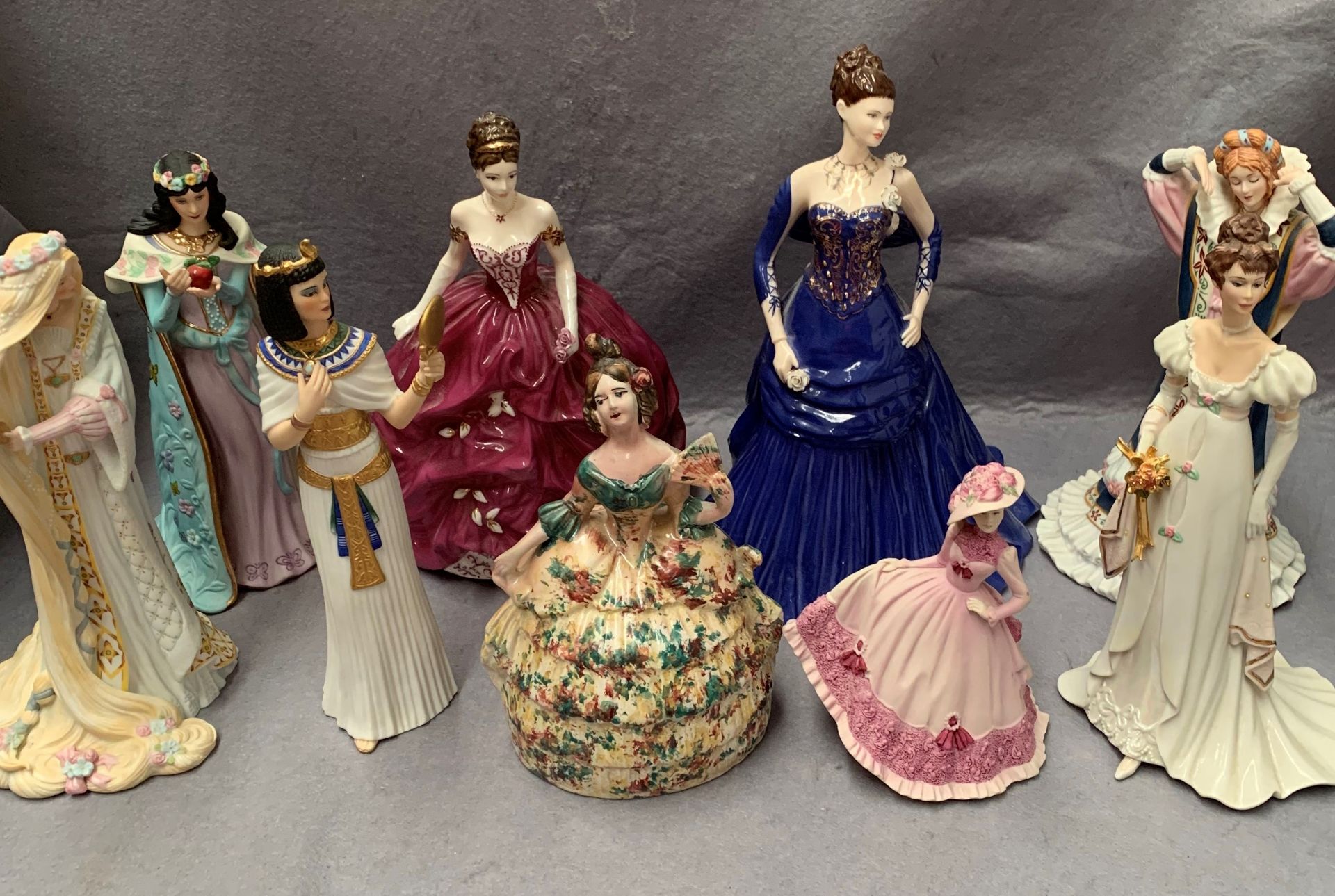 Nine figures of ladies - Coalport 'A Royal Engagement', - Image 2 of 5