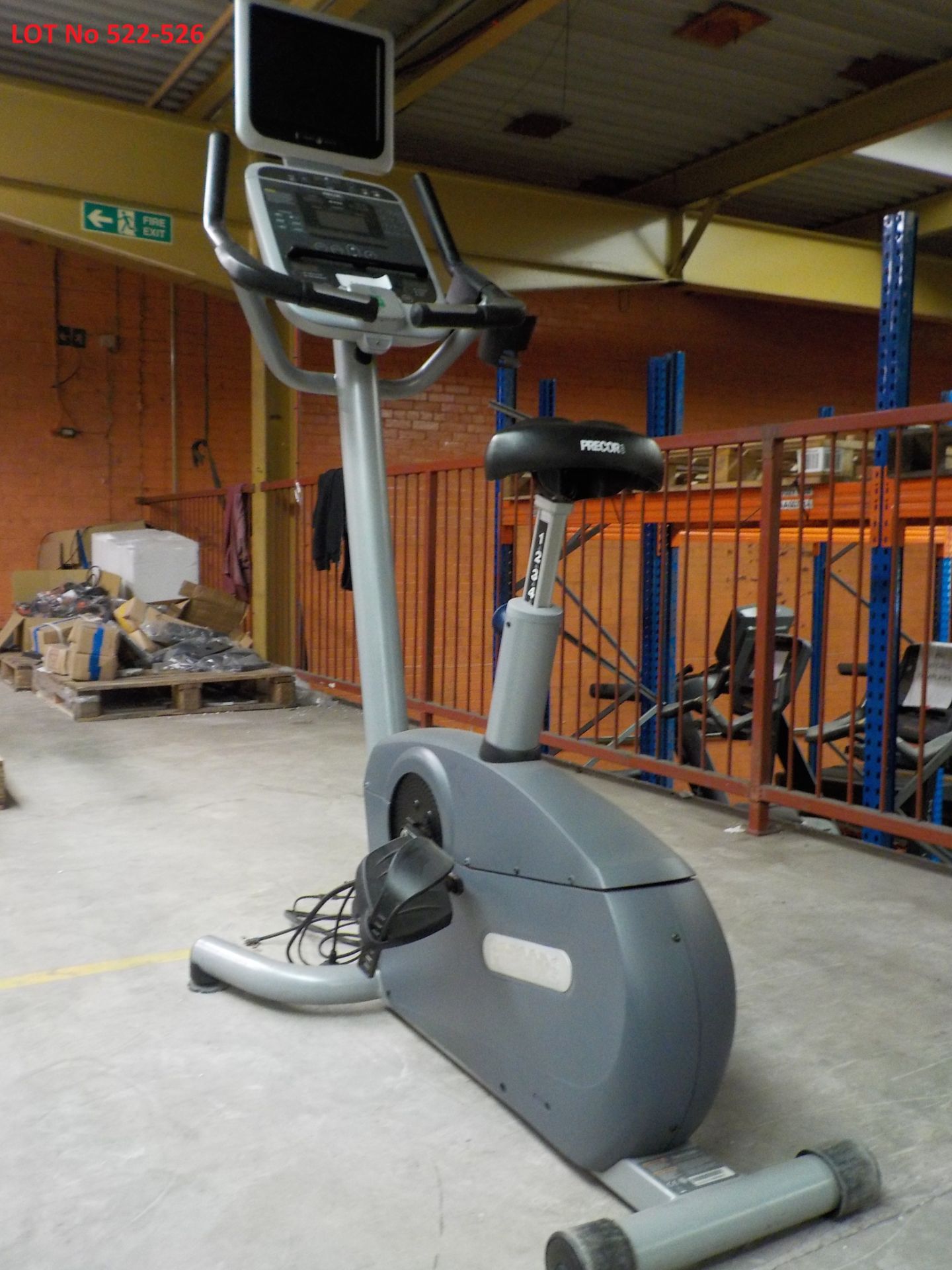 PRECOR UPRIGHT CYCLE - C842i (WITH TV) serial number AGJZJ15090001 *PLEASE NOTE - this lot is to be